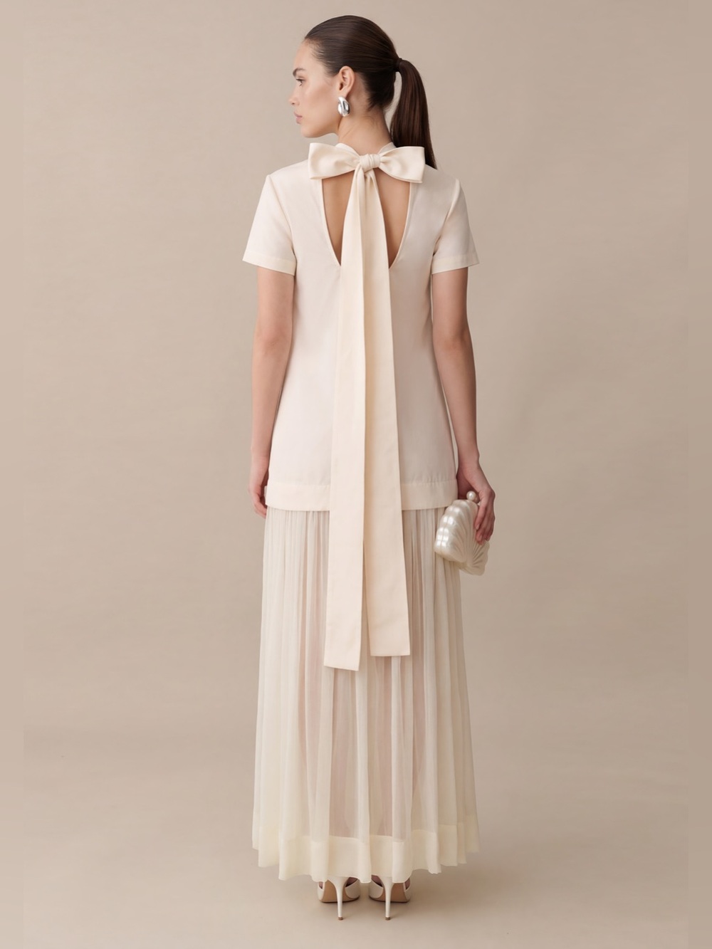NWT o.p.t Ted Baker Elowen Dress size small S cream few moda - Picture 4 of 4